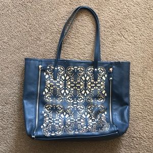 Navy blue tote bag